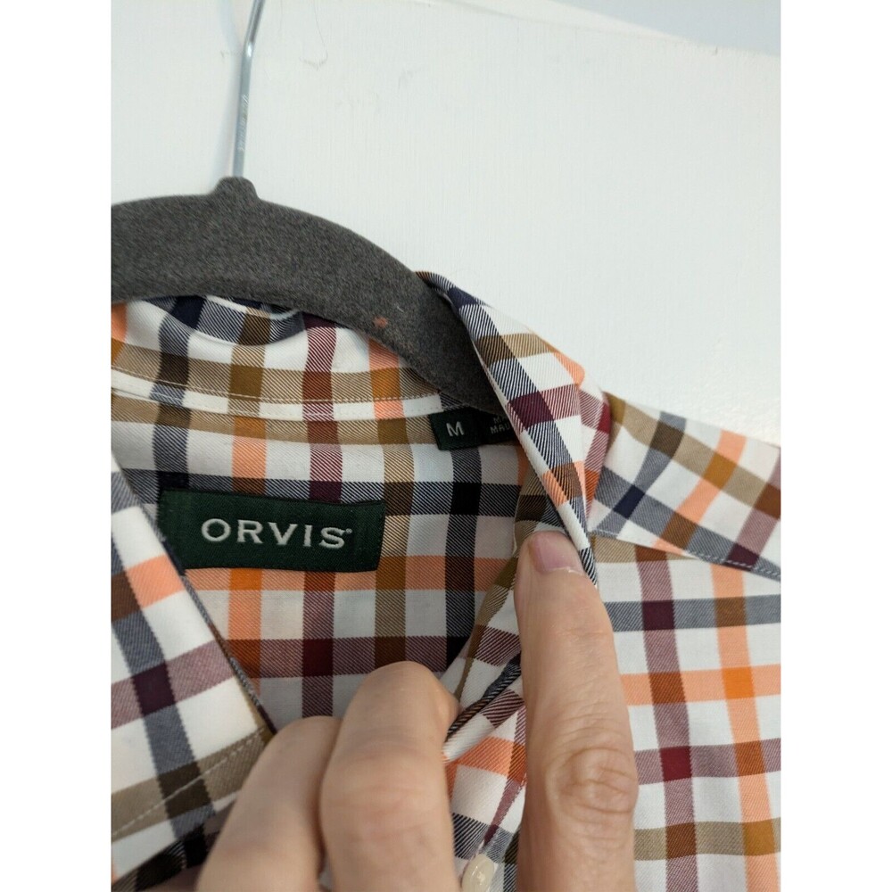 NEW ORVIS MEN'S LONG SLEEVE BUTTON UP SHIRT, BUTTON DOWN COLLAR, SIZE MEDIUM - Picture 2 of 7